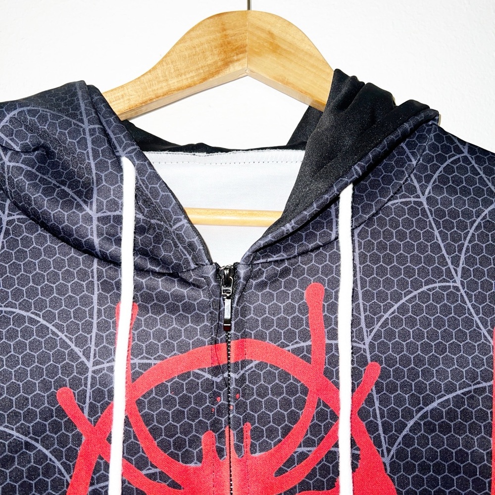 No brand mens marvel Spider-Man full zip hoodie - Picture 5 of 10